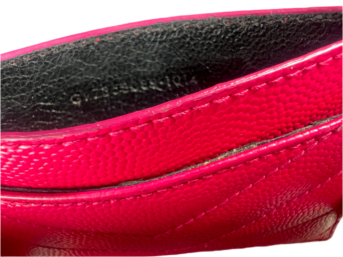 Pre-loved Saint Laurent YSL Pink leather cardholder