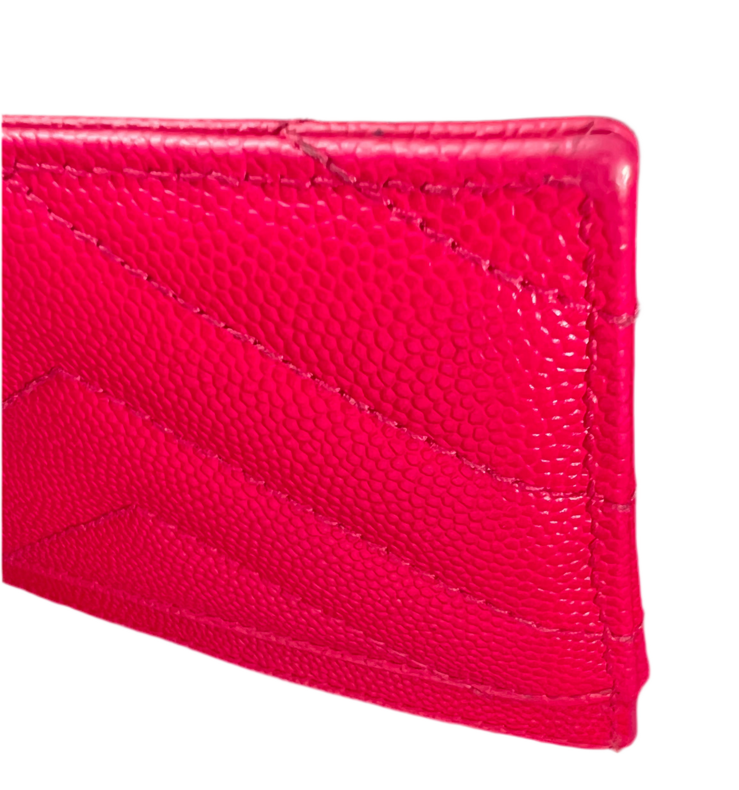 Pre-loved Saint Laurent YSL Pink leather cardholder