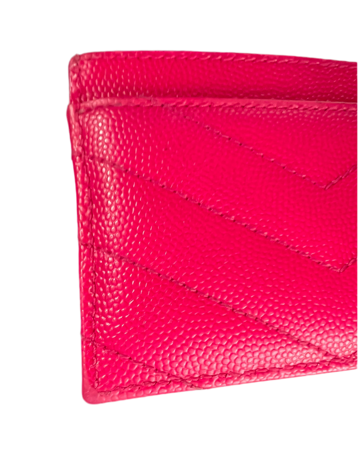 Pre-loved Saint Laurent YSL Pink leather cardholder