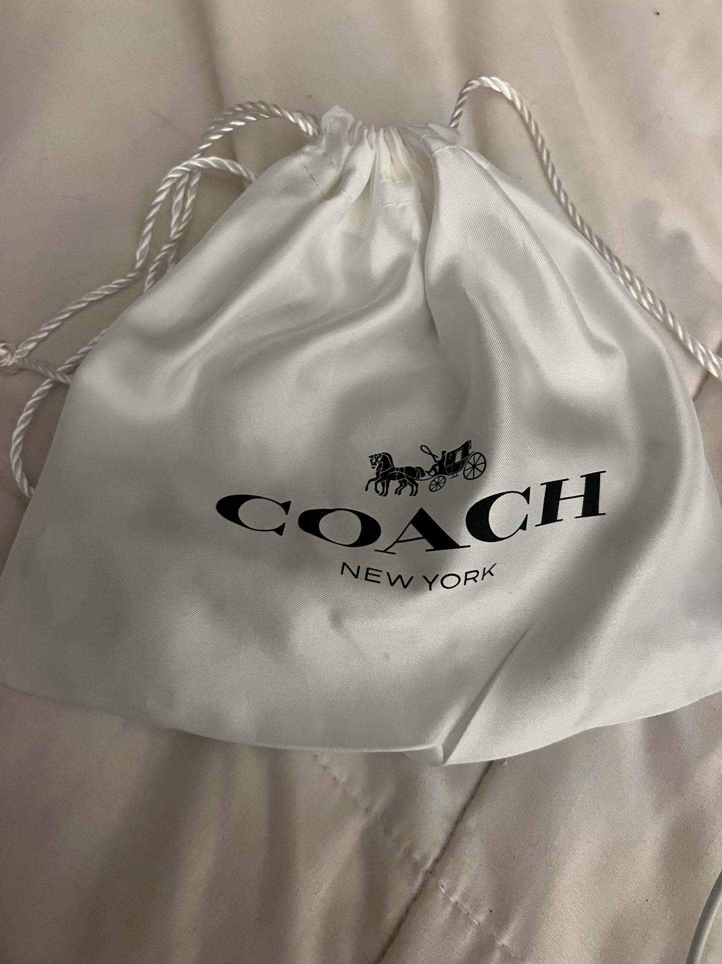 Preloved Coach Leather Chain Strap With Bows
