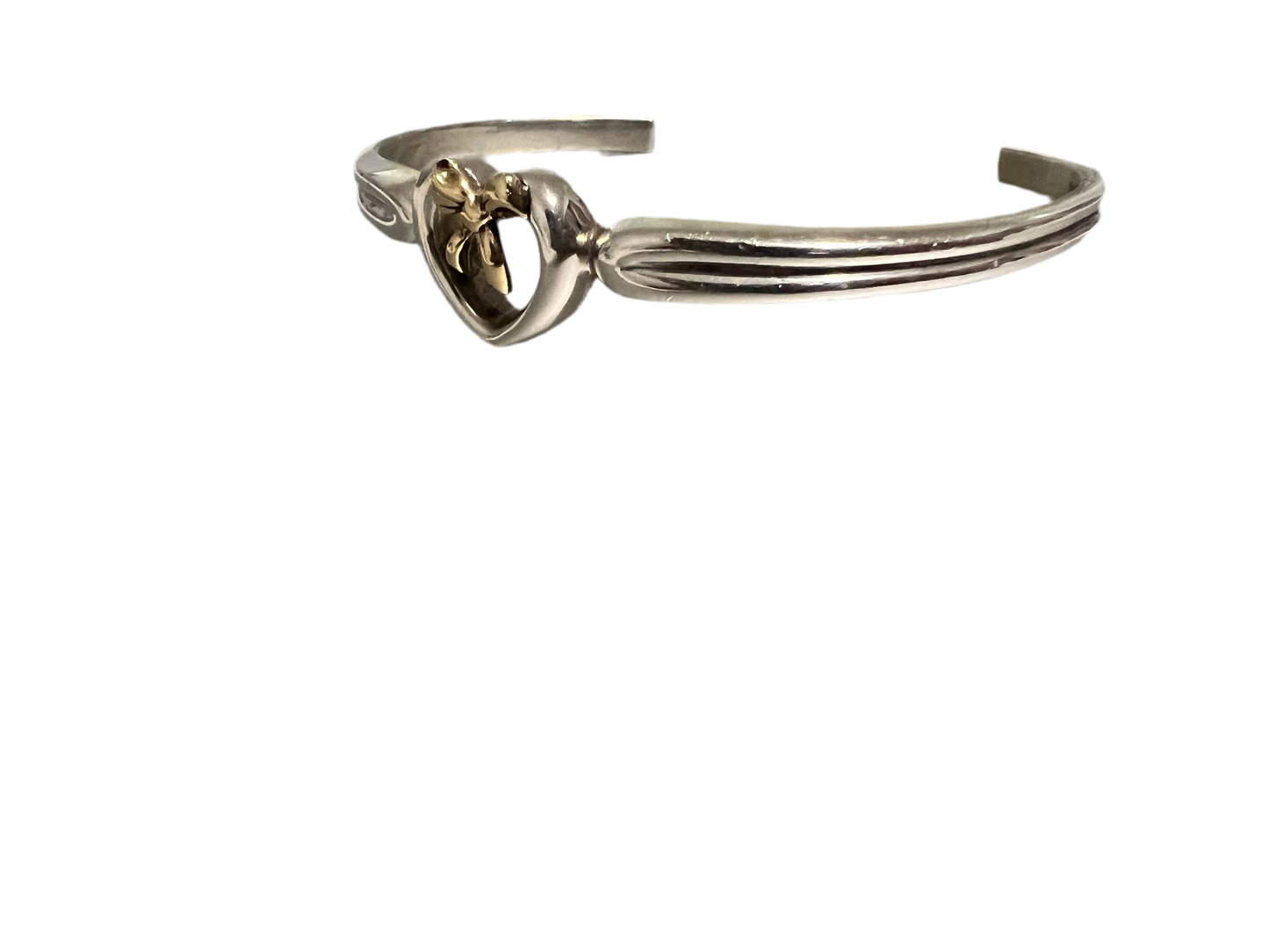 Vintage Tiffany Sterling Silver Heart and Bow Bracelet