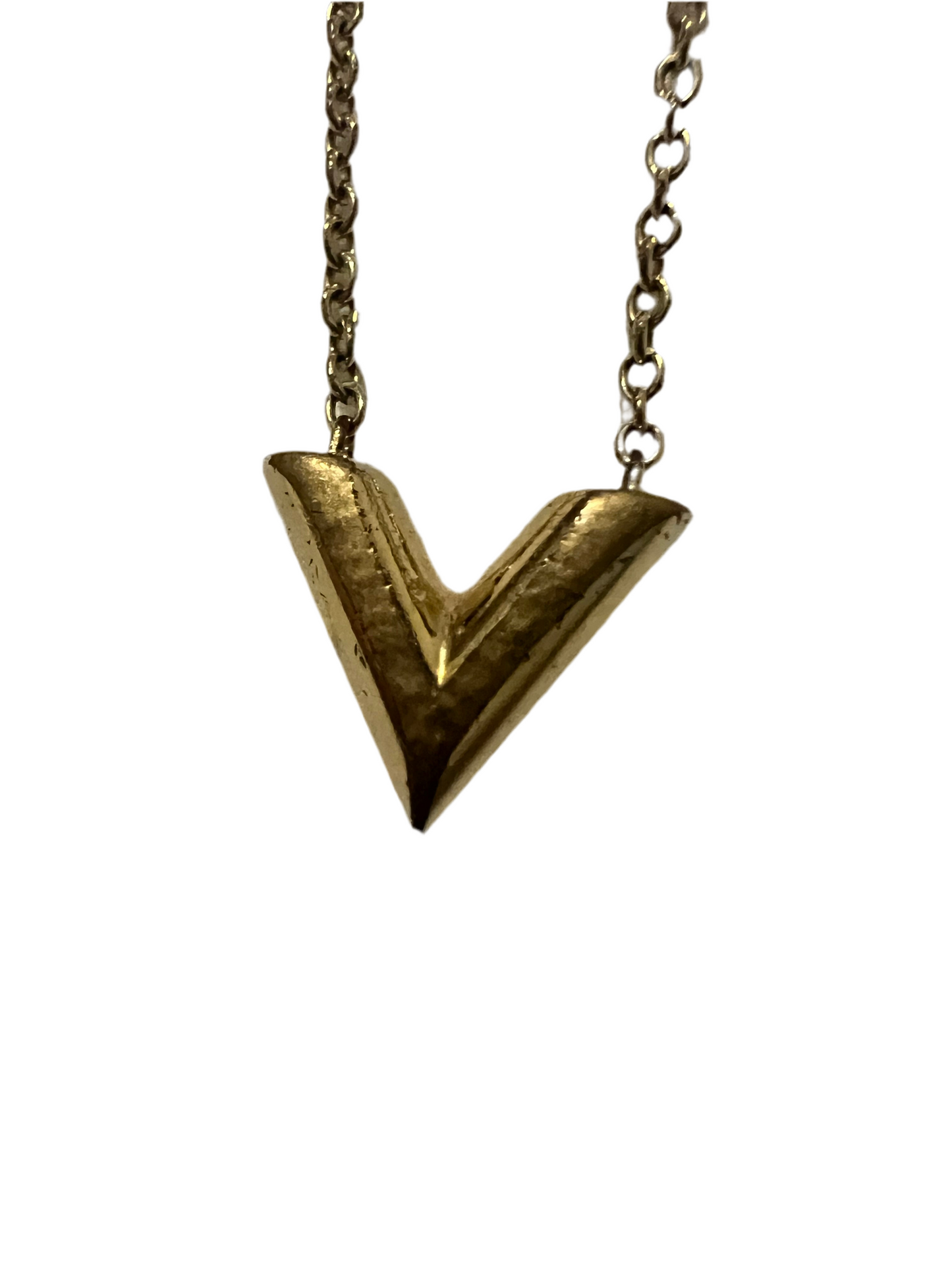 Louis Vuitton Essential V Logo Chain Necklace