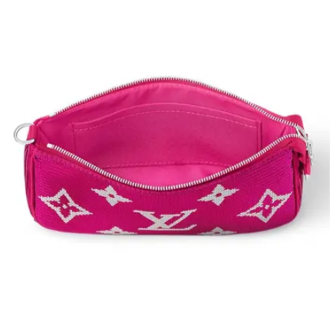 New Louis Vuitton Pink Sequin Pochette Accessories