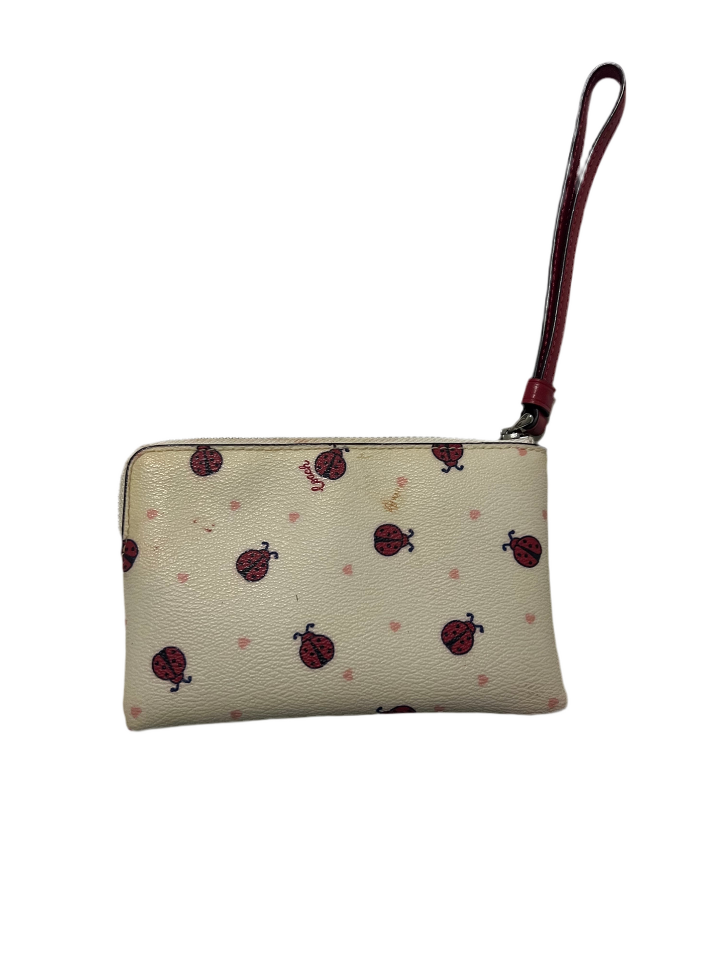 Coach Ladybug Heart Wristlet