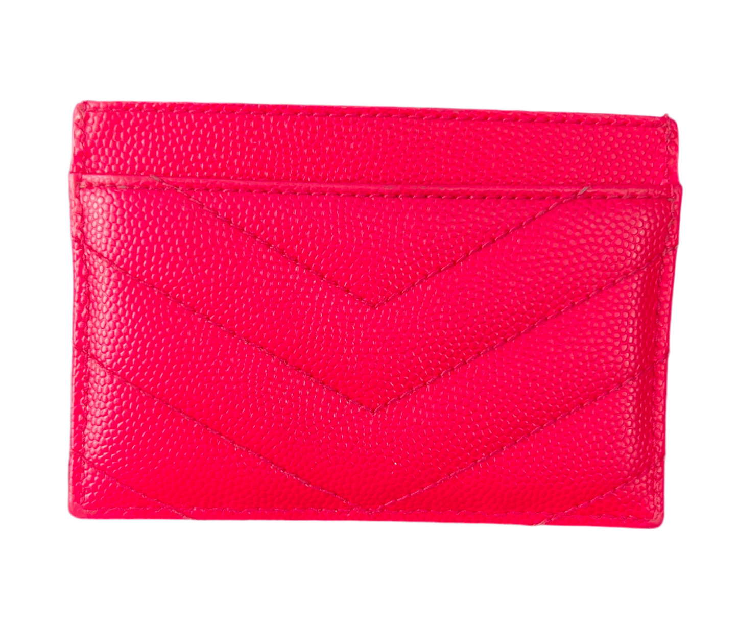 Pre-loved Saint Laurent YSL Pink leather cardholder