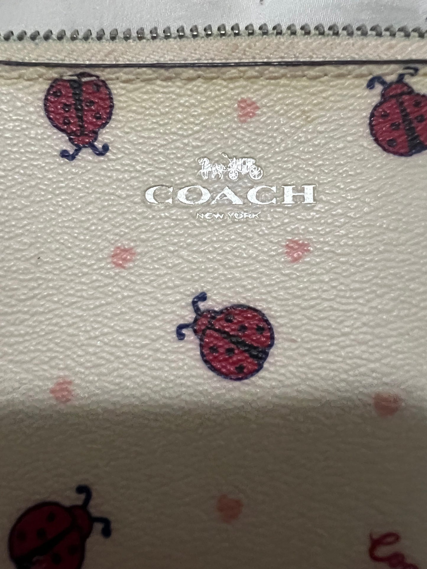 Coach Ladybug Heart Wristlet