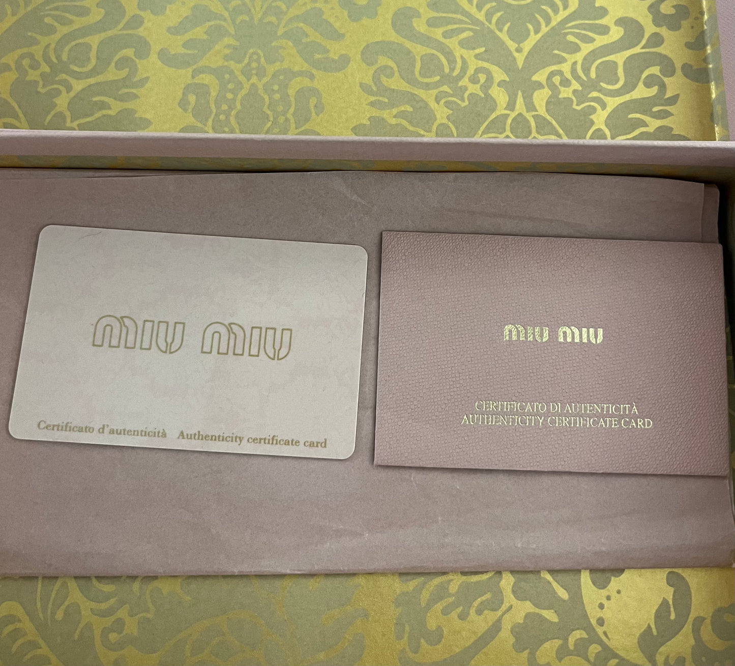Pre-owned MiuMiu Calfskin small leather goods Blue Wallet